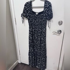 Ember Black and White Floral Maxi Dress